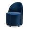 Baxton Studio Bethel Glam and Luxe Navy Blue Velvet Fabric Rolling Accent Chair 175-11232-Zoro - alternate 1